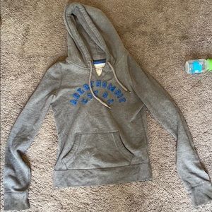 a grey abercrombie and fitch sweatshirt